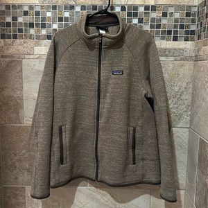 Brown zip up Patagonia men’s jacket